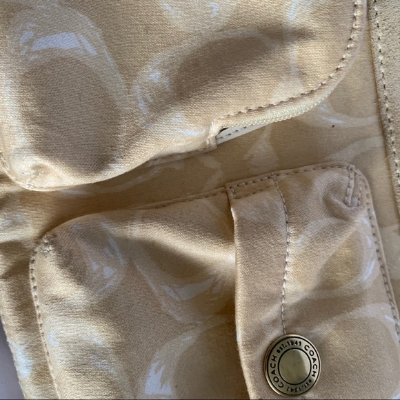 COACH Yellow & White Fabric Waist Bag - Picture 5 of 10